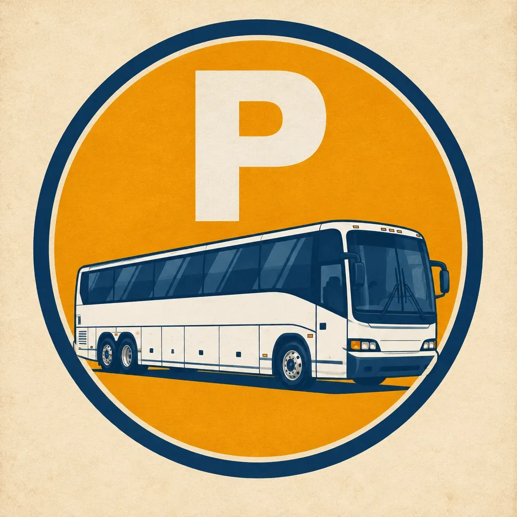 Passenger P endorsement badge with a motorcoach